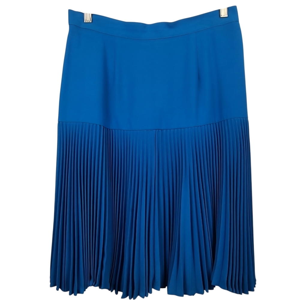 Vintage Liz Claiborne Royal Blue Pleated Midi Skirt